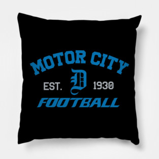 Motor City Football Dark Pillow