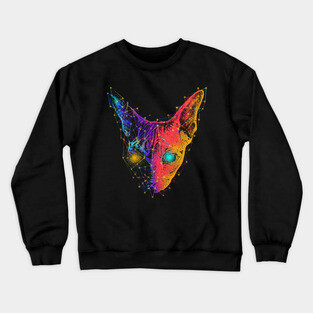 Geometry Sphynx Cat Crewneck Sweatshirt