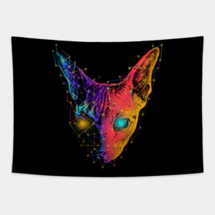 Geometry Sphynx Cat Tapestry