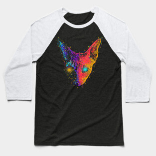Geometry Sphynx Cat Baseball T-Shirt