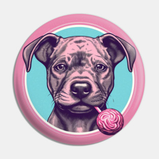 Staffy Lollipop Pin