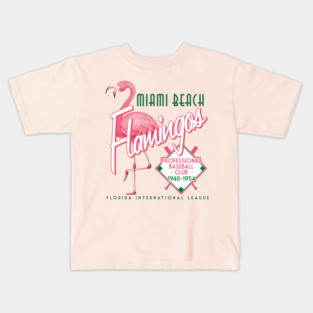 Miami Beach Flamingos Kids T-Shirt