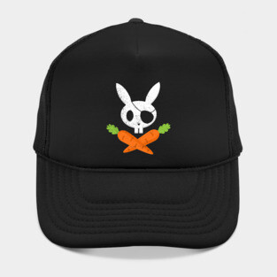 Easter Bunny Rabbit Pirate Skull and Carrot Funny Hat