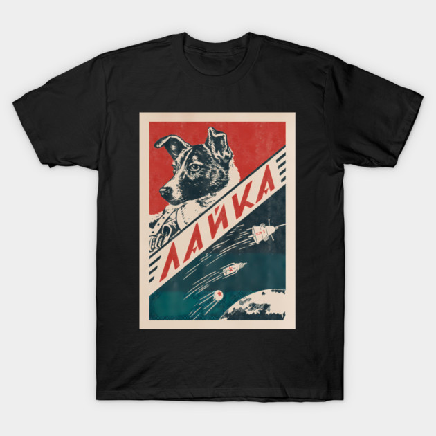 Vintage Laika Soviet Space Dog T-Shirt