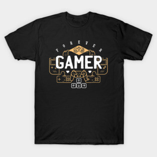 Forever Gamer Vintage _ Modern Video Game Controllers T-Shirt