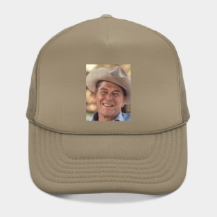 Ronald Reagan Cowboy Photo Daub Effect Hat