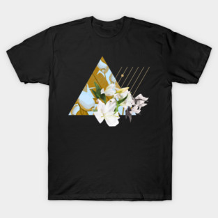 Tropical Flowers & Geometry T-Shirt