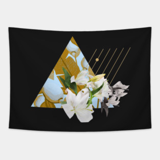 Tropical Flowers & Geometry Tapestry