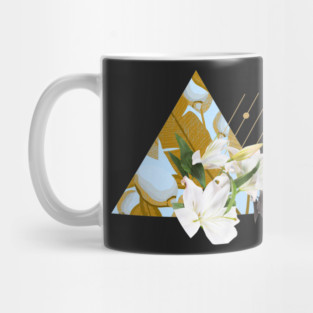 Tropical Flowers & Geometry Mug