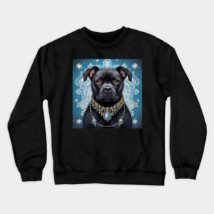 Black Staffy Jewel Crewneck Sweatshirt