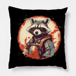 Rocket Raccoon (rough) Pillow