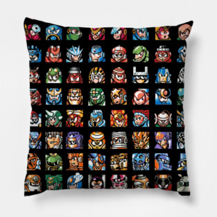 Robot Masters Mega-Man 1-10 Pillow