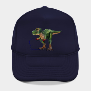 Funny T Rex Trying skipping rope, Sad Dinosaur Hat