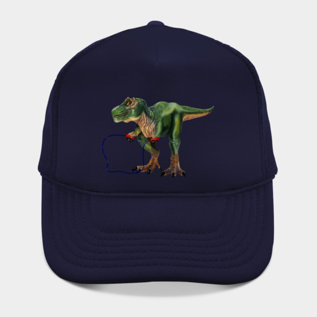Funny T Rex Trying skipping rope, Sad Dinosaur by logiamerch