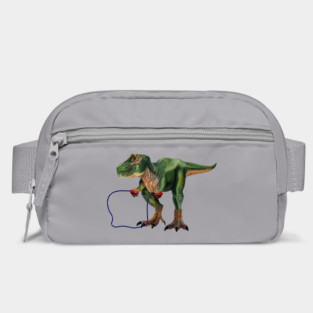 Funny T Rex Trying skipping rope, Sad Dinosaur Bag