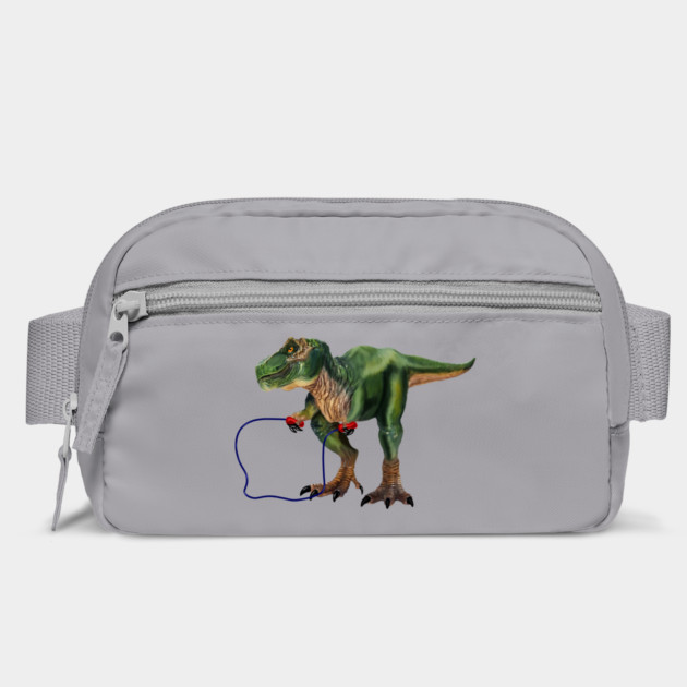 Funny T Rex Trying skipping rope, Sad Dinosaur by logiamerch
