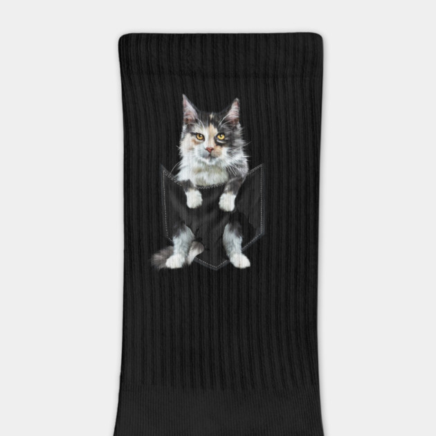 Funny Cute Cat Inside Pocket, Cat Lover by logiamerch