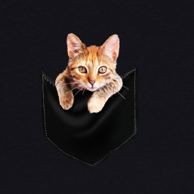 Funny Cute Ginger Cat Inside Pocket, Cat Lover by logiamerch