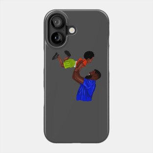 African Dad and Son, Father and Child Phone Case