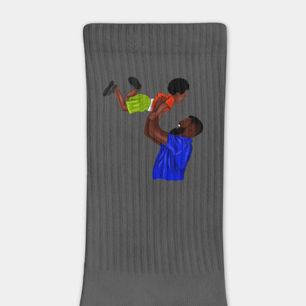 African Dad and Son, Father and Child by logiamerch