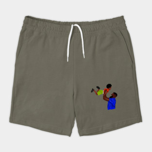 African Dad and Son, Father and Child Shorts