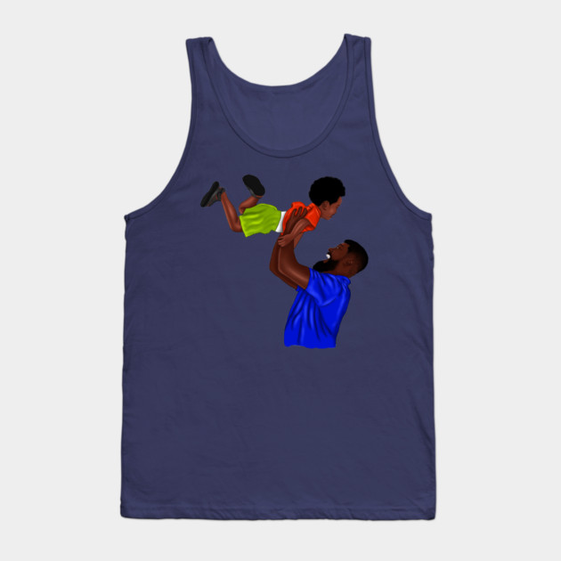 African Dad and Son, Father and Child Tank Top by logiamerch