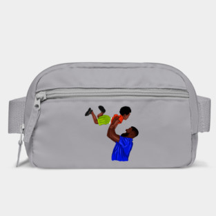 African Dad and Son, Father and Child Bag