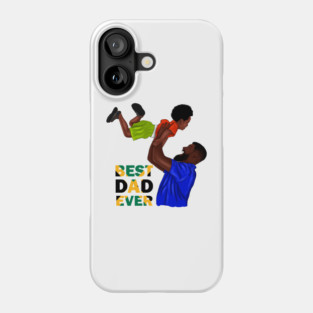 Best Dad Ever, Jamaican Dad and Son, Jamaica Flag Colors Phone Case
