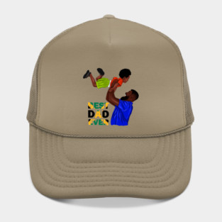 Best Dad Ever, Jamaican Dad and Son, Jamaica Flag Colors Hat