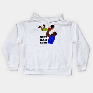 Best Dad Ever, African Dad and Son, Father and Child Kids Hoodie