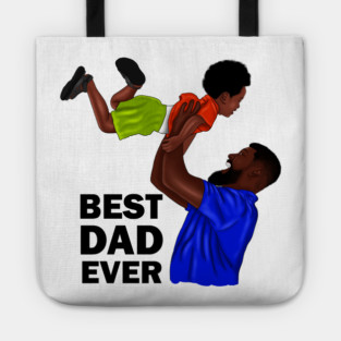 Best Dad Ever, African Dad and Son, Father and Child Tote