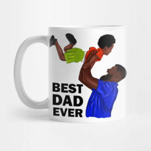 Best Dad Ever, African Dad and Son, Father and Child Mug
