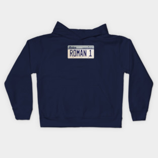 ROMAN 1 - vintage Illinois license plate Kids Hoodie