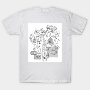 Doodle sheet grey T-Shirt