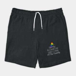 I'm The Rainbow Unicorn of the Family (White Text) Shorts