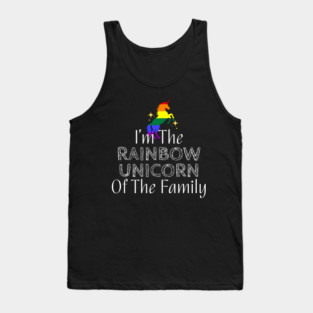 I'm The Rainbow Unicorn of the Family (White Text) Tank Top