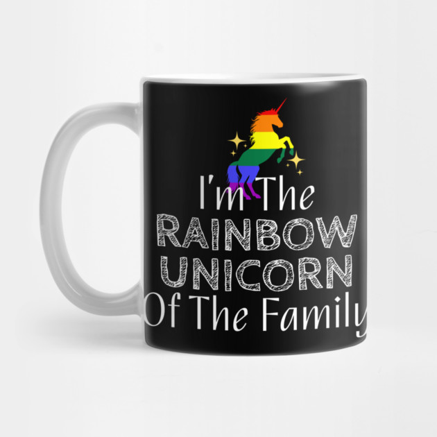 I'm The Rainbow Unicorn of the Family (White Text) by WarFX Designs