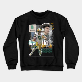 Christian Watson football Paper Poster Packers 6 Crewneck Sweatshirt