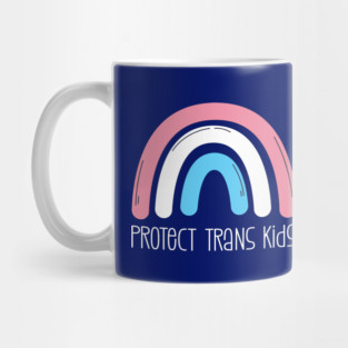 Protect Trans Kids - Flag Rainbow Mug