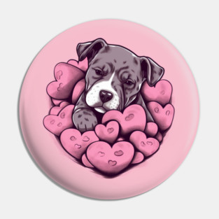 Staffy Love Pin