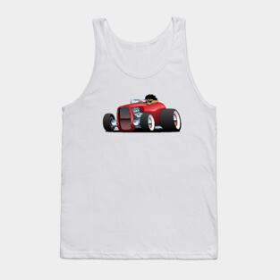 Highboy hot rod red roadster Tank Top