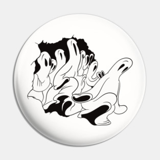 Cartoon Ghosts Pin