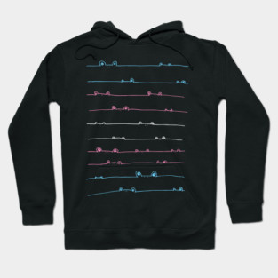 frog lines in trans colors Hoodie