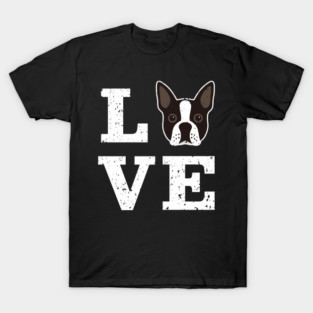 Boston Terrier Dog Love T-Shirt