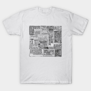 Synthesizer and Drum machine Square collection T-Shirt