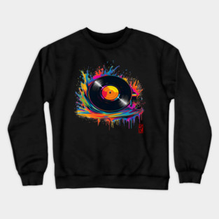 Vinyl Record Crewneck Sweatshirt