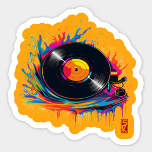 Vinyl Record Sticker