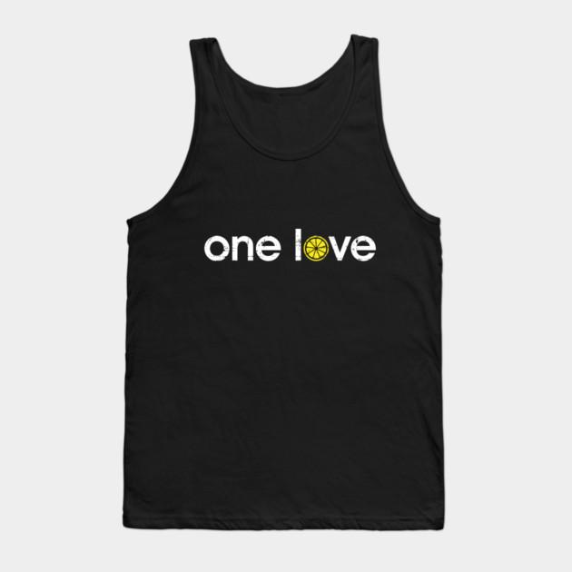 The Stone Roses One Love Indie Manchester Integrated Lemon Tank Top by Butter Creative