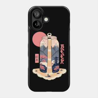 Beer japanese landscape Phone Case