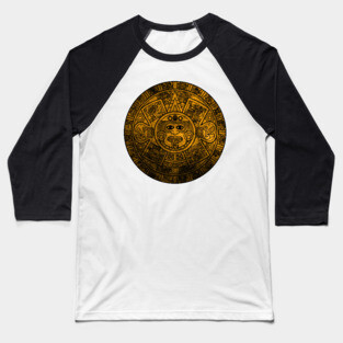 Aztec Calendar. Mayan Sun Stone Baseball T-Shirt